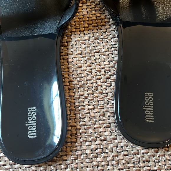 New Melissa soulmate black slides in size 10 - Picture 3 of 6